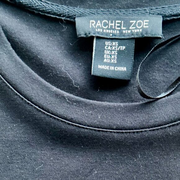 Amazing! Rachel Zoe black knit midi stretchy and soft dress size xs - Picture 6 of 9